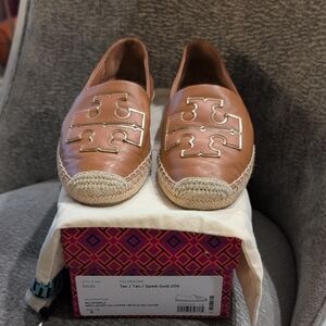 Tory Burch Tan Espadrille Flats